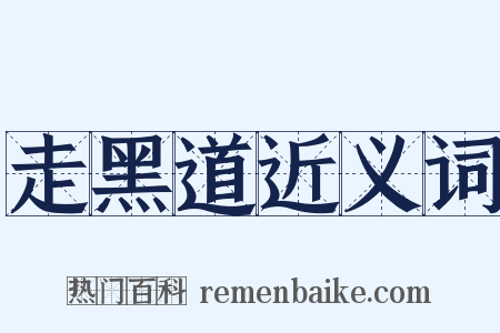 走黑道近义词是什么意思的图片